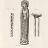 Clotilde femme de Clovis Ier. Statue tirée du portail de Notre-Dame de Corbeil, et conservée au musée des monumens [sic] français.