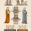 Costumes et ornemens [sic] extraits d'un psautier d'une bible des XIIe. et XIIIe siècle. Supplemt. des MS de la bibliothêque royale.