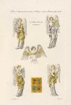 Figures d'anges tenant des instrumens [sic] de musique, d'après un vitrail du XIIIe. siècle.
