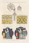 Crosse et boite en émail, ouvrages du commencement du XIIIe. siècle.