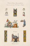 Costumes des dames et ornemens [sic] du XIVe. siècles, extraits d'un psautier latin, No. 175, dépôt des Cordelliers.