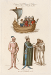 Costumes civils, militaires et religieux, extraits du roman de Lancelot du lac.