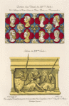 Portion d'un vitrail du XIVme. siècle, [...] soldats du XIVme. siècle, [...]