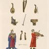 Instrumens [sic] de musique du XVme. siècle, [...]; figures tirées des bibles historiaux MSS. No. 6703 et 6819.