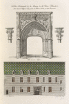 Façade méridionale de la maison de la reine blanche, situé dans le village de Lery, canton de pont de l'arche en haute Normandie; porte du même edifice.