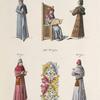 Costumes de docteurs et maîtres-es-arts, extraits de divers MSS. du XVe. siècle. MS. no. 6736. No. 6712.3. No. 6712.3 Bibliothèque royale.