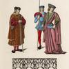Seigneurs de la cour de Louis XII. MS. no. 4804. MS. no. 6877. [Design of four monsters with vegetal shapes.]