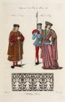 Seigneurs de la cour de Louis XII. MS. no. 4804. MS. no. 6877. [Design of four monsters with vegetal shapes.]