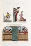 Divers costumes représentés dans une peinture d'un MS. intitulé echects amoureux; concerts vocal et instrumental tirés du même MS.