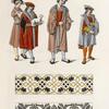 Costumes des bourgeois du commencement du XVIe. siècle. MS. no. 6811. [Two patterns.]