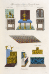 Buffets transformés en oratoire et décorations des autels, extraits de divers manuscrits du XVe. siècle.