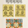 Dessins de tentures et d'un pavé, extraits d'un MS. de la bibliothèque de monsieur.