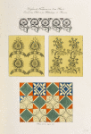 Dessins de tentures et d'un pavé, extraits d'un MS. de la bibliothèque de monsieur.