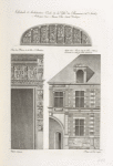 Détails d'architecture civile de la ville de Beauvais (16me. siècle) arabesques d'une maison rue sainte Veronique. Porte d'une maison de la rue St. Pantaléon. Angle d'une maison dite du pont-d'amour construite en 1562 par Petit, architecte.