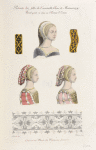Portraits des filles du connetable Anne de Montmorency, vitrail peint en 1544, au château d'Ecouen.