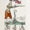 Vitrail représentant Louis XIII tirant de l'arquebuse; éxécuté par Linard Gonthier peintre de la ville de Troyes.