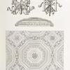 Détails du plafond de la salle des gardes-suisses, au palais de Fontainebleau. Emblêmes de dessins d'Henry IV; du même palais.