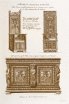 Meubles du commencement du XVIe. siècle. Gilles Corroxes nous fait connaître par les vers suivants, le nom et la place que ces sièges occupaient dans les chambres. [...] Coffre vulgairement appellé Bahût servant à renfermer l'Argenterie et le vêtements.