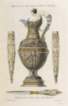 Aiguière du XVIe. siècle. (Cabinet de Mr. de Monville.) Couteau du XVIe. siècle. (Cabinet de Mr. Mansard.)