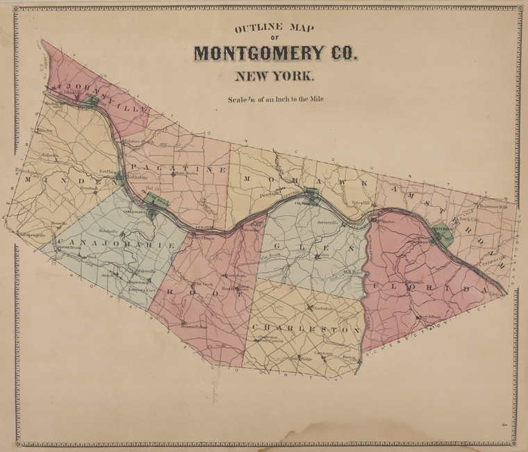 Outline Map of Montgomery Co. New York NYPL Digital Collections