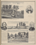 aple Hill Farm" Res. of J. C. Hall, Alexander, Genesee Co., N.Y. ; Johathan Hall. ; Temperance Sullings. ; Old House. ; Wm. Sullings. ; Res. of David Sullings, Esq., Batavia, N.Y.