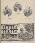 Colonel W. L. Coman. ; D. D. Waite. ; Cyrenius Walker. ; Masse's Bloock, Main St., Batavia, N.Y. ; H.S. Hutchins, Homoepathic Physician and Surgeon, Res. 45 State St., Office 89 Main St., Cor. Main & Jackson Sts., Batavia, N.Y.