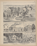 Residence of L. A. Parker, Town of Clarence. ; Stoves, Agricultural Implements, Castings of all Descriptions, Lathe and Machine Work, & c. ; Res. of Alex Goslin, Akron, Erie County, N.Y. ; Res. of Mr. W. N. Hoag, Akron, Erie Co., N.Y. ; Tenement House & Lumber Yards