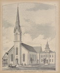 Erected bt Rev. Francis S. Uhrich, 1862. ; St. Francis Roman Catholic Church, Adams Street, Tonawanda, Erie County, N.Y. ; Aloysius A. Bachmann, Rector. 1879.