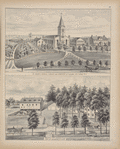 St. Mary's Church, Schools and Cemetery of Lancaster, Erie County, N.Y. ; Res. of A. Erisman Esq., Town of Lancaster, Erie Co.