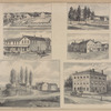 Residence of J. W. White, Town of East Hamburg ; Stores of J. Brown, East Hamburg, N.Y. ; Res. of Charles W. Pike, Angola, N.Y. ; Res. of Kinney North evans, Erie Co., N.Y. ; Work Shop of Jno. Kinney North Evans ; Union Hotel, Angola., E. P. Smith, Prop'r.