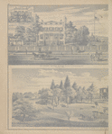 Res. of Capt. Luther Elting, Delafield St., Poughkeepsie N.Y. ; "Cedar Hills", Residence of John P.H. Tallman, Hooker Av. Poughkeepsie N.Y. [ With Vassar College in the Background. ]