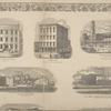 Troy Savings Bank Building. First St. ; Clinton Stove Works. Office 311 River Street. ; St. Nicholas Hall. Corner of River Street & Bridge Avenue. ; Troy Union Rail Road Depot. Sixth St. From Albany to Fulton Sts. ; A. & W. Orr & Co. Paper Manufactory at State Dam Sales Room & Office No. 267 River Street.
