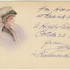 Head of elegant woman