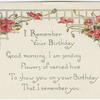 I remember your birthday.