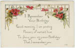 I remember your birthday.
