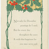Not only for December greetings do I send...