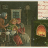 Telling Christmas stories by the fire