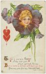 Woman's head in the center of a flower
