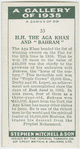 H.H. The Aga Khan and "Bahram"