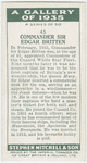 Commander Sir Edgar Britten