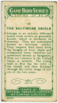 The Baltimore Oriole.