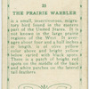 The Prairie Warbler.