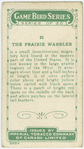 The Prairie Warbler.