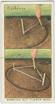Marking out flower beds.