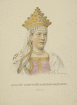 Devichii Galichskii podvenechnyi ubor. 1838 g.