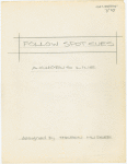 Followspot cue sheets