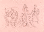 Ring des Nibelungen Das Rheingold : Costume: Fasolt, Fafner, Erda and Loge