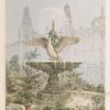 Fountain and ornamental gates, (in cast iron) by the Coalbrookdale company.