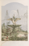 Fountain and ornamental gates, (in cast iron) by the Coalbrookdale company.