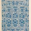 Indian scarf end embroidered at Dacca on white muslin.